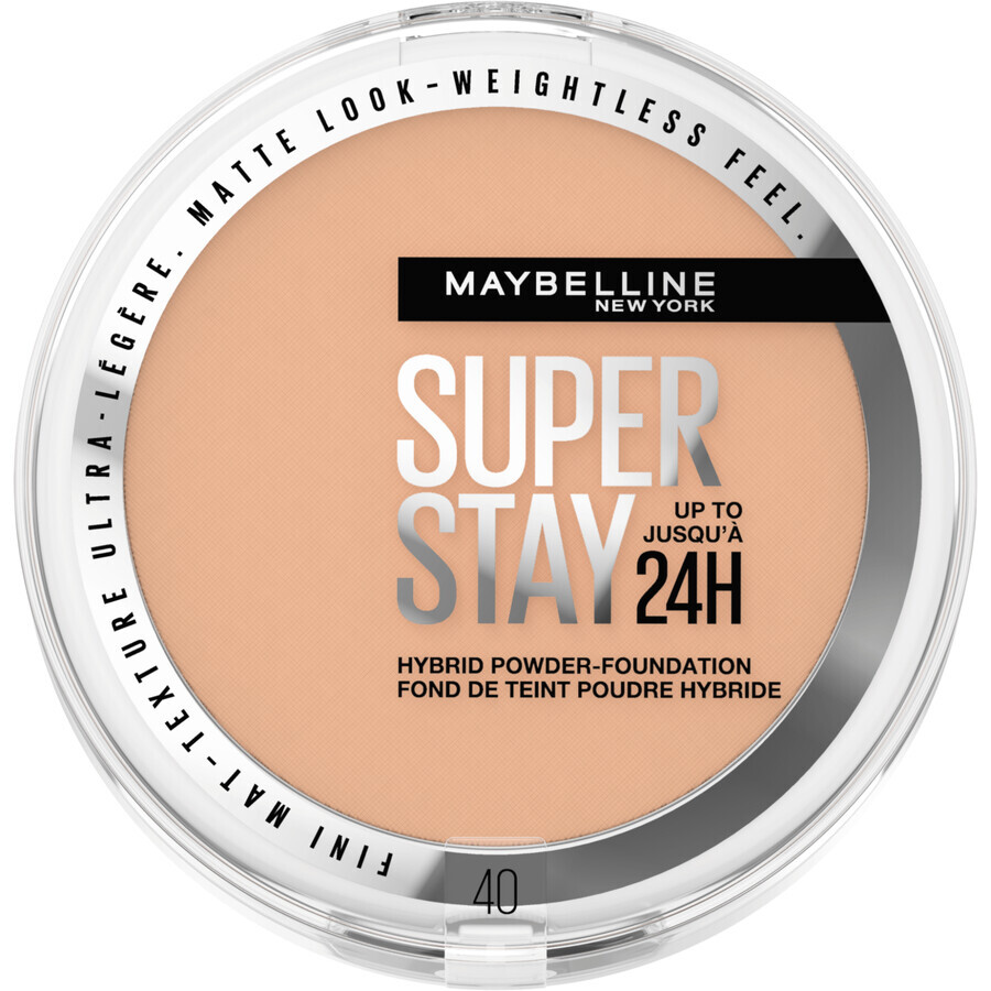 Maybelline New York SuperStay 24H Hybrid Powder-Foundation 40 pudră de machiaj, 9 g