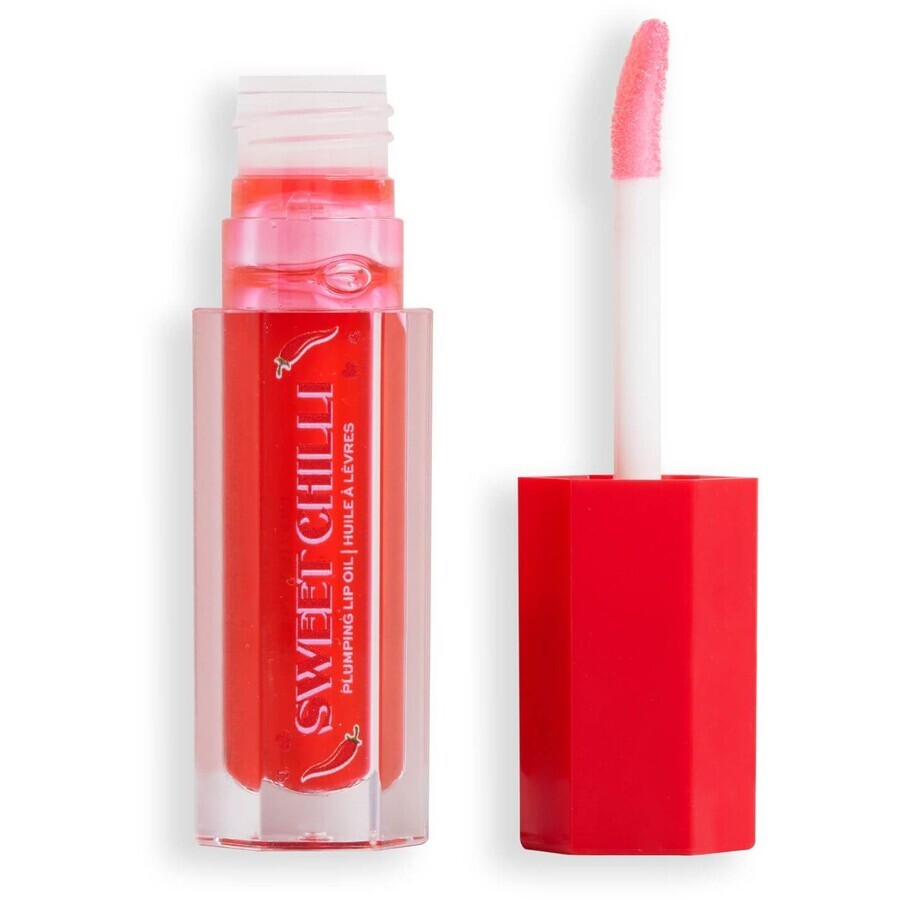 I Heart Revolution Sweet Chilli Plumping Lip Oil - Îngrijirea buzelor roșii 4 ml