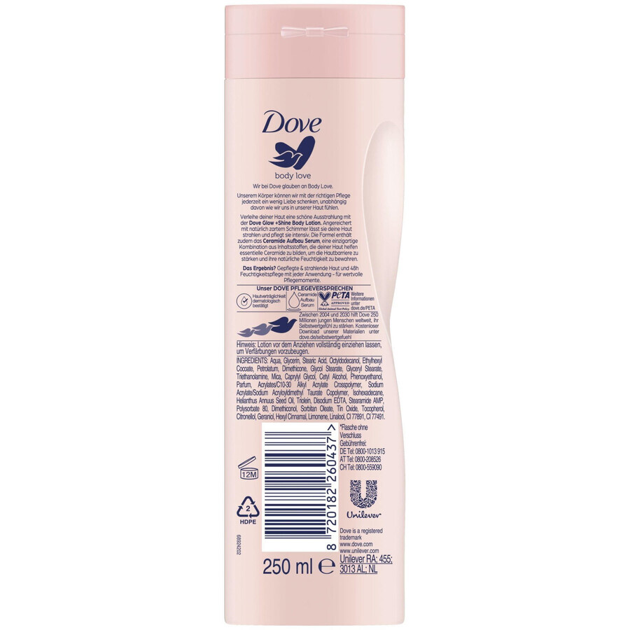 Dove Body love glow & shine Körperlotion 250 ml