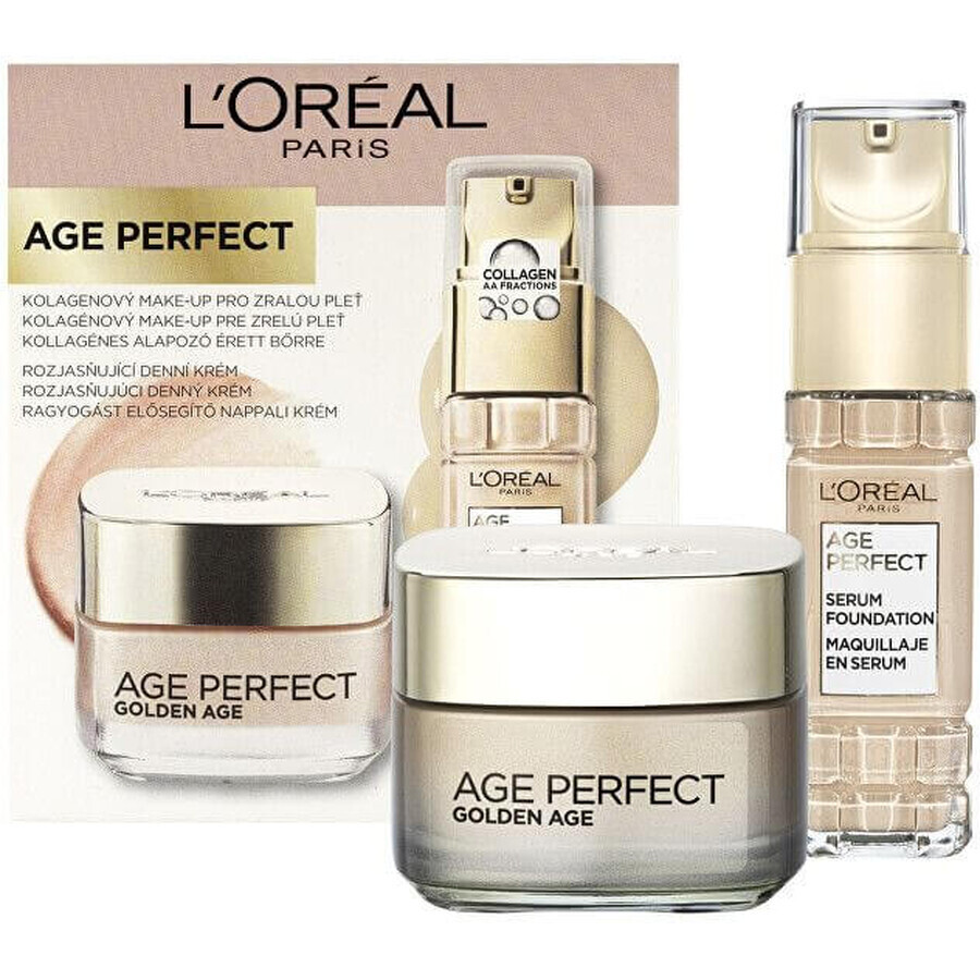 L'Oréal Paris Set cadou pentru îngrijirea pielii mature Age Perfect 140 Linen Duo Packs