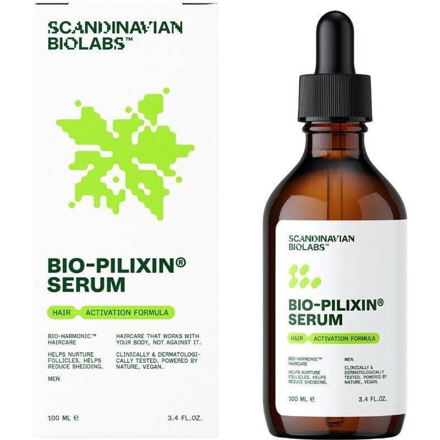 Scandinavian Biolabs® Bio-Pilixin® Activation serum pentru încetinirea căderii părului și promovarea creșterii părului pentru bărbați 100 ml