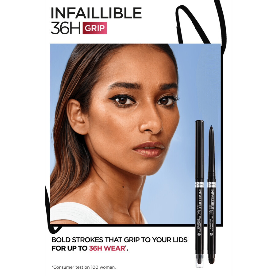 L'Oréal Paris Infaillible Grip 36h Gel Automatic Liner Creion de ochi albastru închis, 5 g