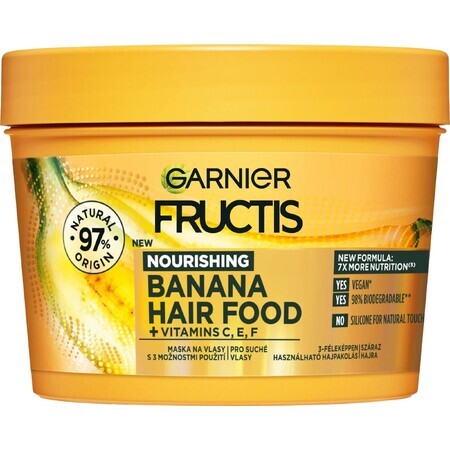 Garnier Fructis Hair Food nährende Haarmaske mit Banane, 400 ml