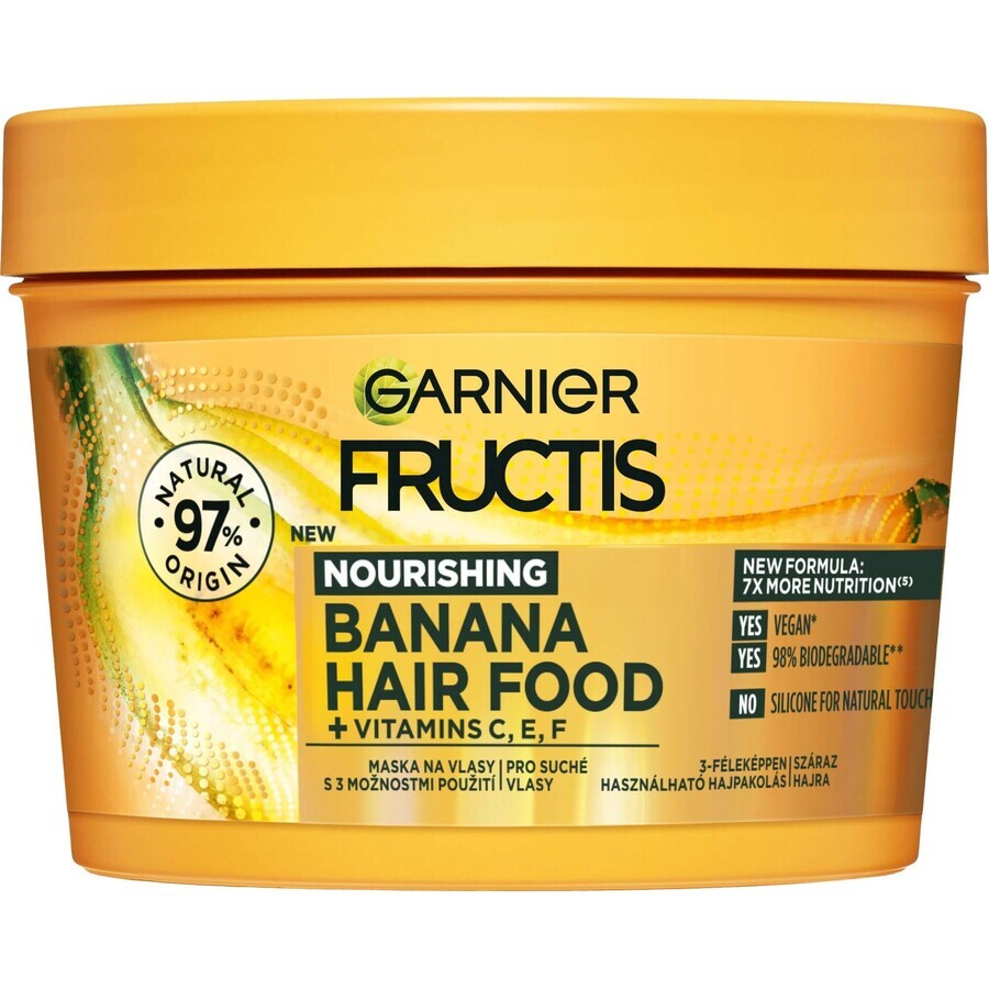 Garnier Fructis Hair Food mască de păr hrănitoare cu banane, 400 ml