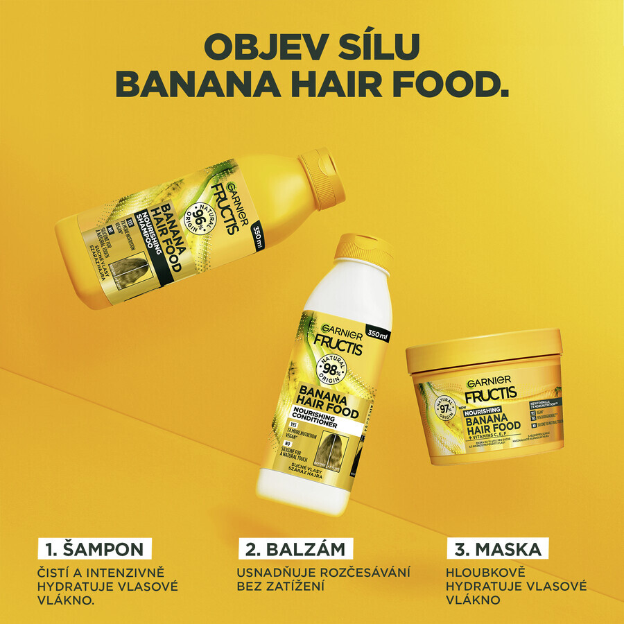 Garnier Fructis Hair Food nährende Haarmaske mit Banane, 400 ml