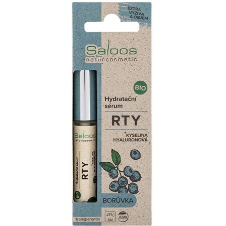 Saloos Lip Moisturising Serum Bio, Heidelbeere + Hyaluronsäure 7 ml