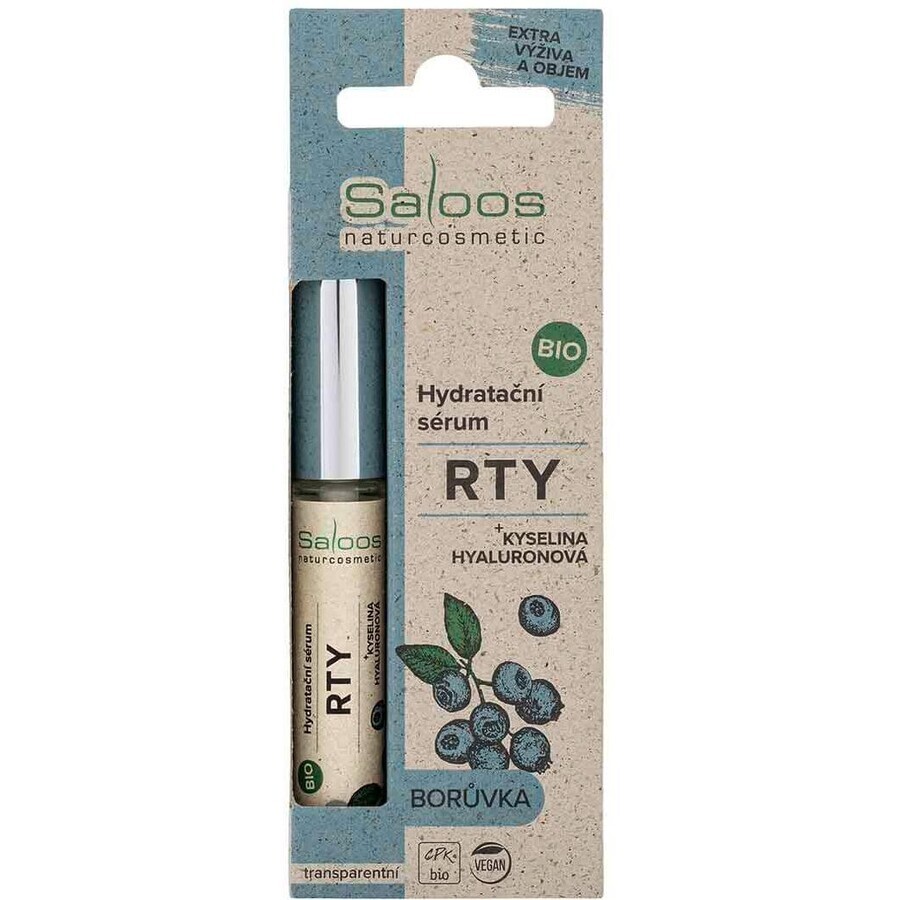 Saloos Lip Moisturising Serum Bio, Heidelbeere + Hyaluronsäure 7 ml