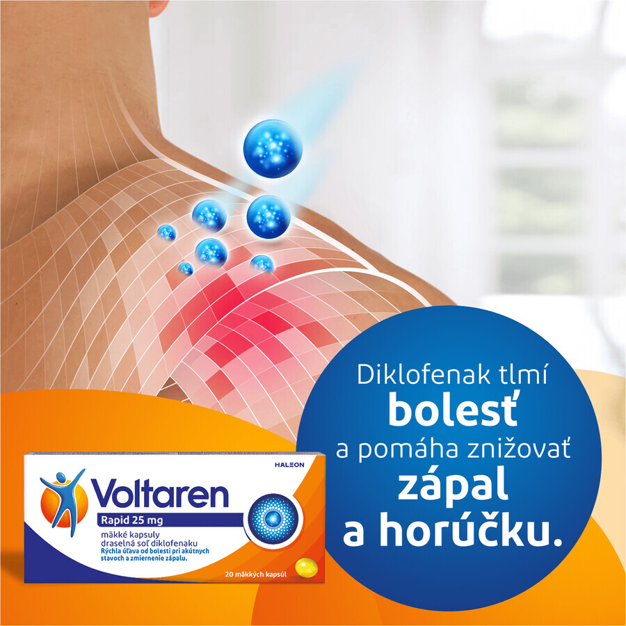 Voltaren Rapid 25 mg Weichkapseln zur schnellen Schmerzlinderung mit entzündungshemmender Wirkung 20 Weichkapseln