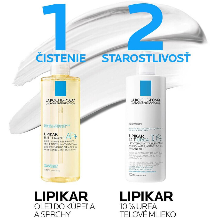 La Roche-Posay Lipikar 10% UREA loțiune de corp pentru piele foarte uscată, aspră și descuamată 400 ml