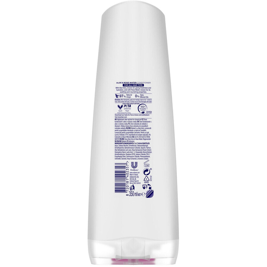 Dove Rose und Aloe Vera Pflegespülung 350 ml