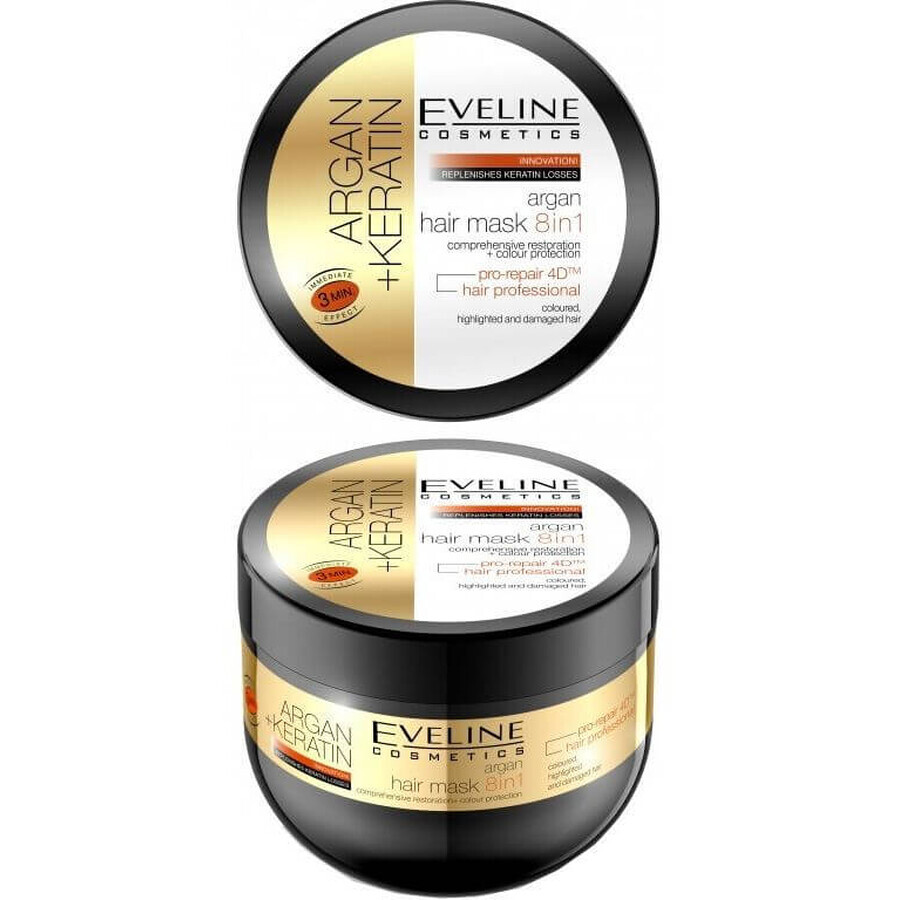 Eveline Cosmetics Argan + Keratin - Hair Mask 8in1 300 ml