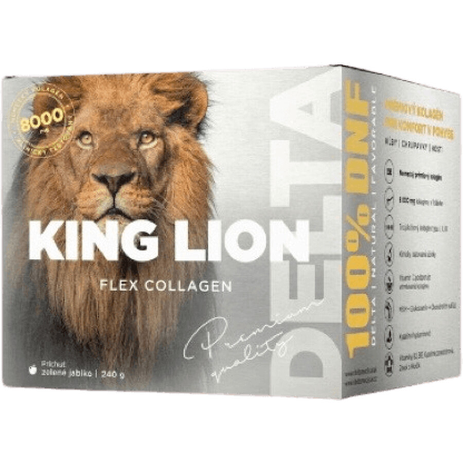 Delta KING LION flex COLLAGEN 8000 mg groene appelsmaak 240 g