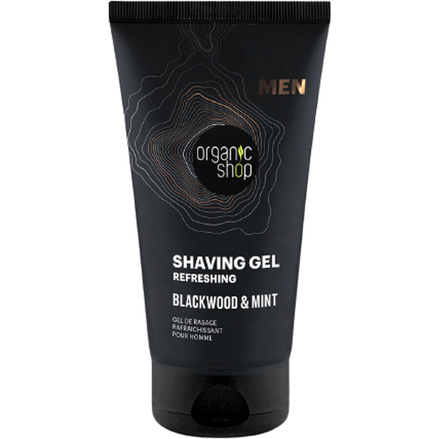 Organic Shop Gel de ras răcoritor cu lemn negru și mentă 150 ml