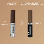 L'Oréal Paris Volumizing mascara 3.0 Brunette gel pentru sprâncene, 5 ml