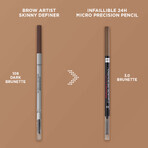 L'Oréal Paris Infaillible Brows 24H Micro Precision Pencil 3.0 Brunet Creion pentru sprâncene, 1 g