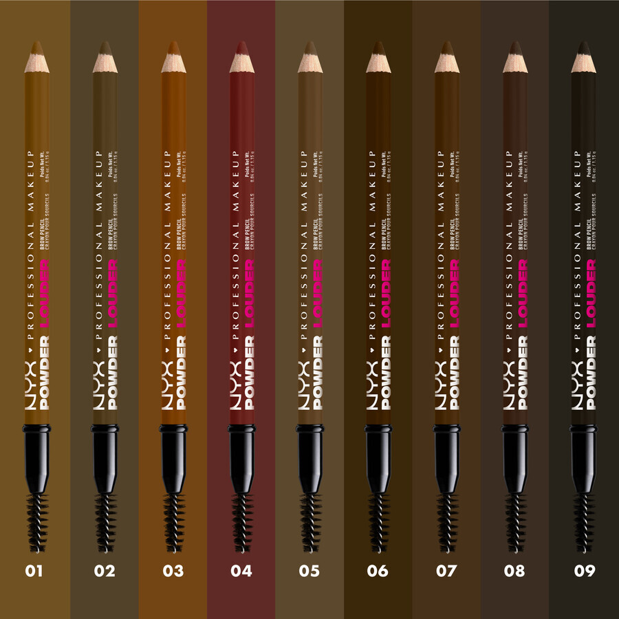 NYX Professional Makeup Louder Brow Pencil Crayon à sourcils en poudre, cerise noire