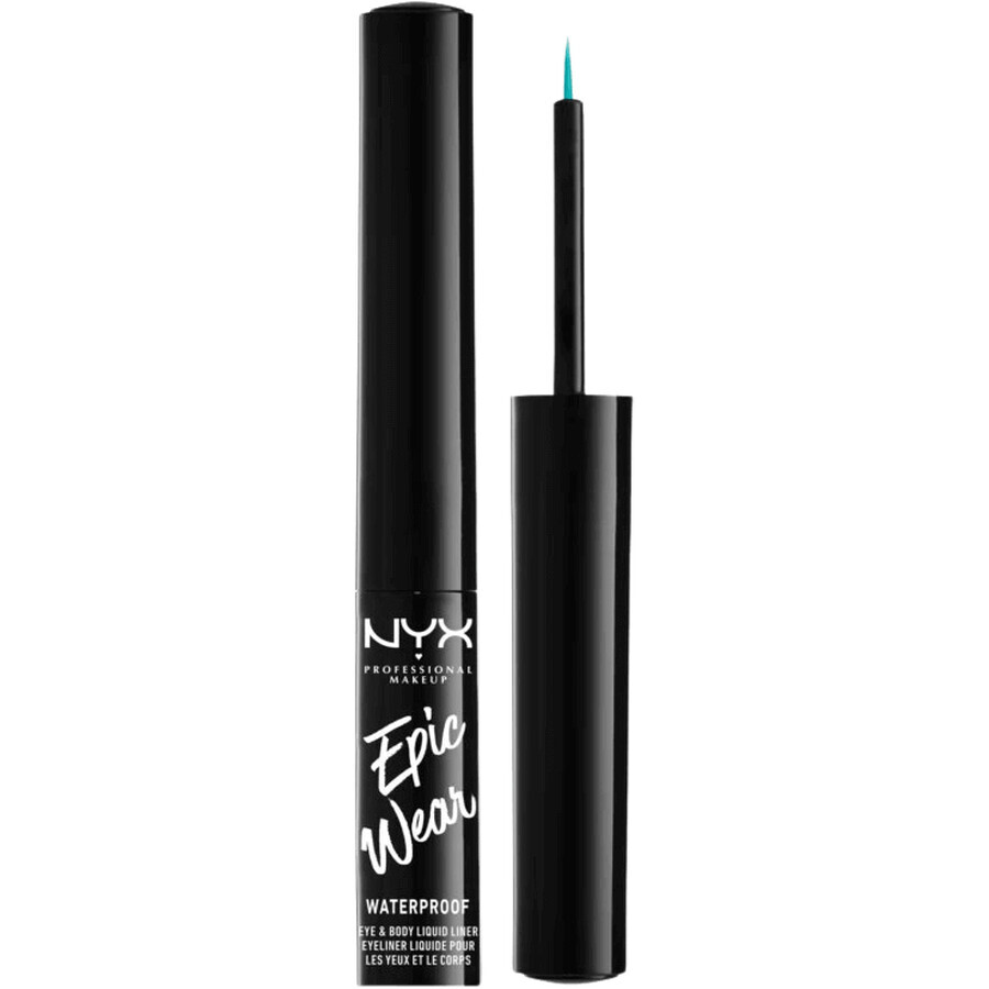 NYX Professional Makeup Epic Wear Epic Wear Metallic Metallic Liquid Liner Langanhaltender Gel Eyeliner - 06 Teal Metal 3,5 ml