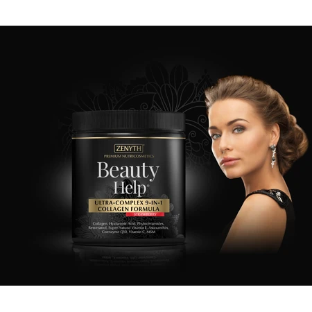 Beauty Help Ultra-Complex 9-în-1 Collagen Formula cu aromă de căpșuni, 300 g, Zenyth