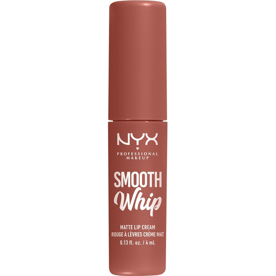 NYX Professional Makeup Smooth Whip Matte Lip Cream 04 Teddy Fluff Matte Liquid Lipstick, 4 ml