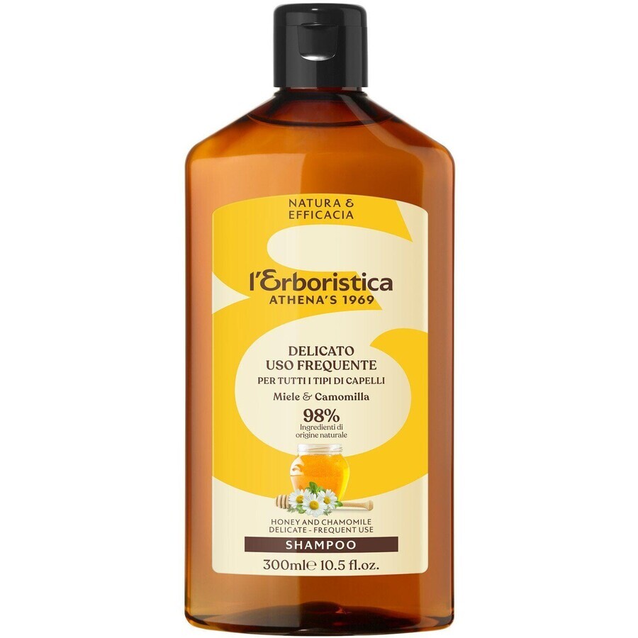 Herboristica Shampoo mit Honig, Kamille und Bio-Aloe Vera für häufiges Waschen 300 ml