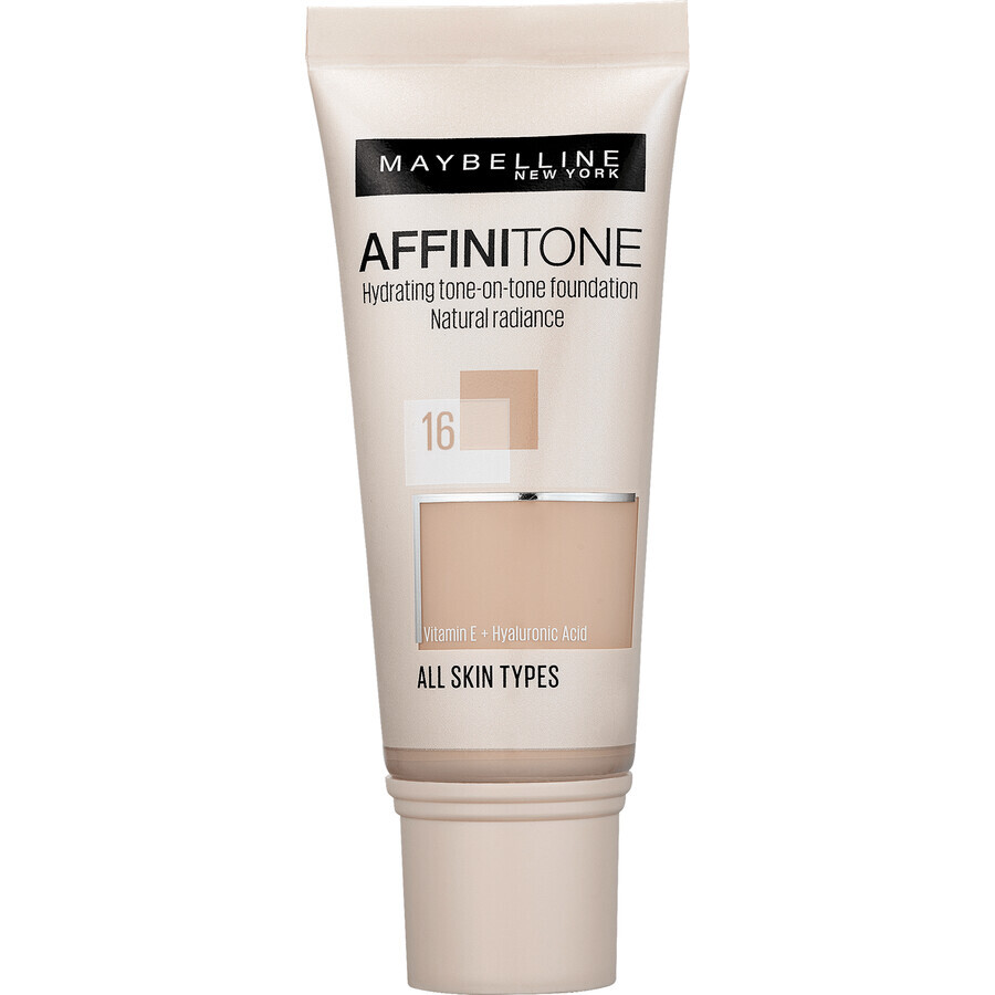 Maybelline New York Affinitone 16-Vanille Rose Feuchtigkeitsspendendes Make-up 30 ml