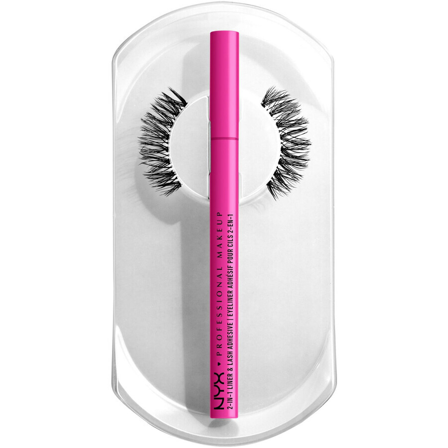 NYX Professional Makeup Jumbo Lash! Longwear False Lash System 01 Fringe Glam Kit + 1ml