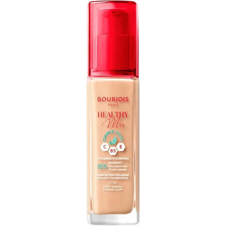 Bourjois Paris Healthy Mix Brightening Aufhellendes Feuchtigkeits-Make-up 24h, 51w light vanilla 30 ml