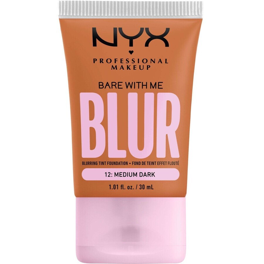 NYX Professional Makeup Bare With Me Blur Tint 12 Machiaj închis la culoare mediu, 30 ml