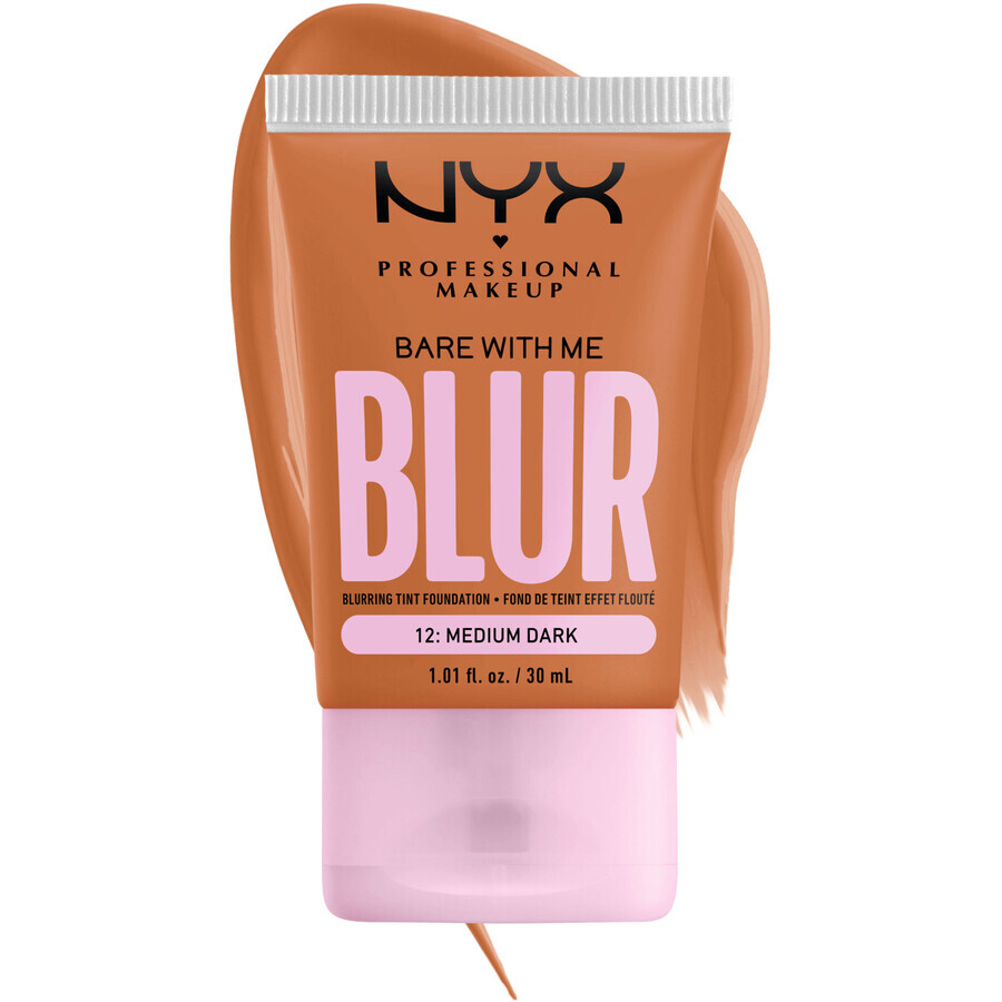 NYX Professional Makeup Bare With Me Blur Tint 12 Machiaj închis la culoare mediu, 30 ml