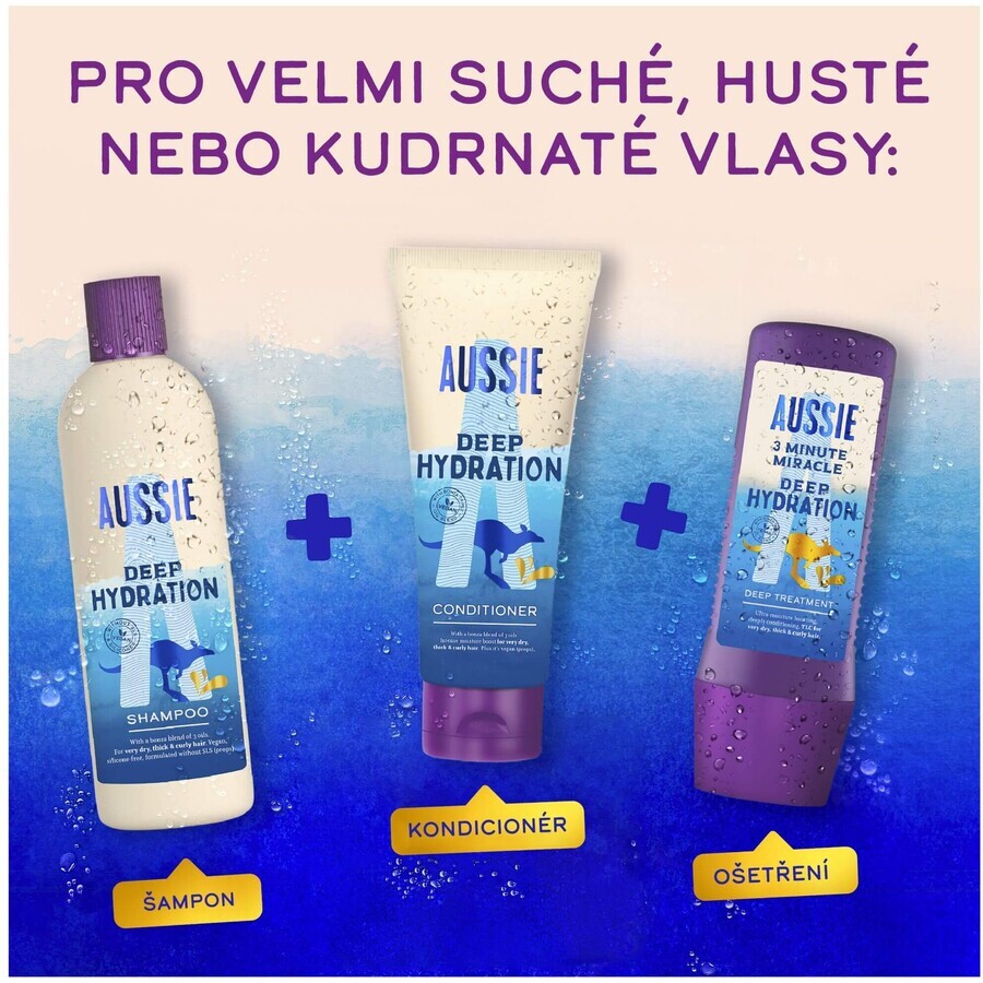 Aussie Șampon pentru păr vegan cu hidratare profundă 300 ml