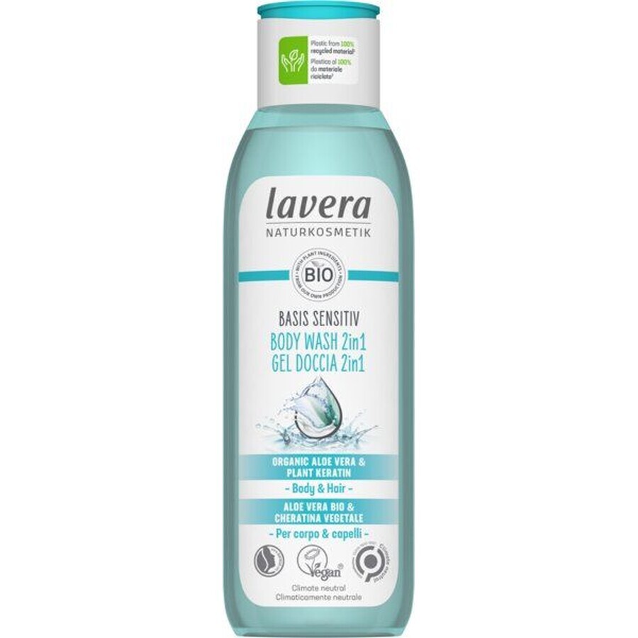 Lavera Basis Sensitiv 2-in-1 Duschgel für Körper und Haare 250 ml