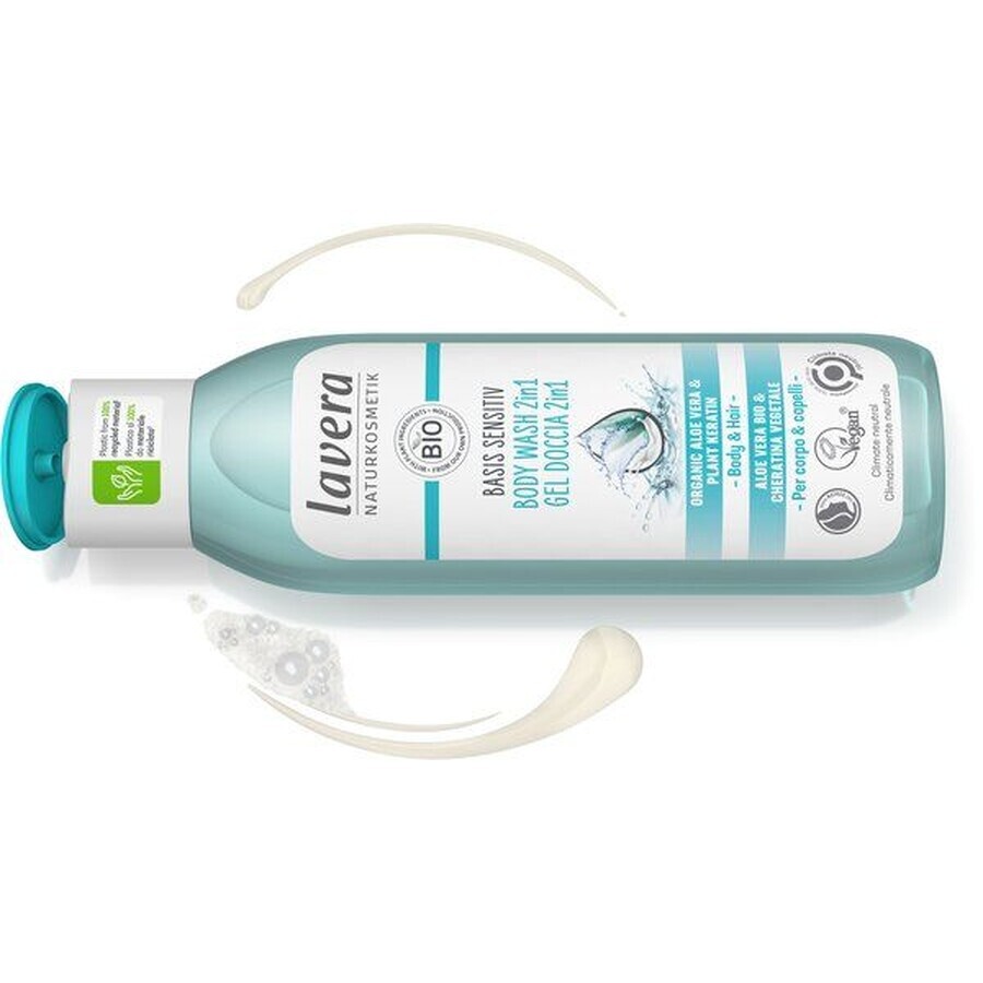 Lavera Basis Sensitiv 2-in-1 Duschgel für Körper und Haare 250 ml