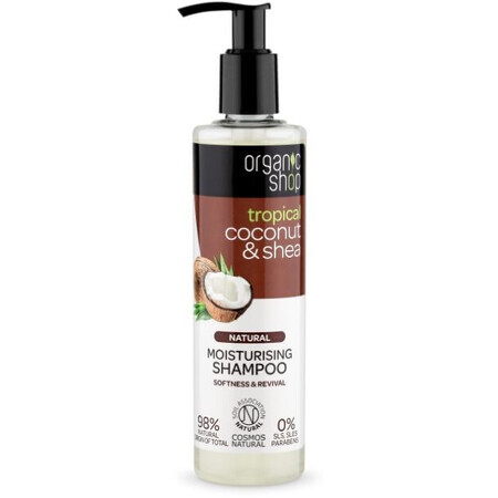 Natura Siberica Organic Shop - Nucă de cocos și caramel - Șampon hidratant 280 ml