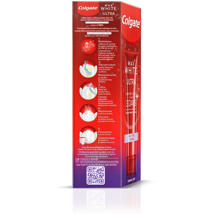 Colgate Max White Ultra Active Foam Aufhellende Zahnpasta 50 ml