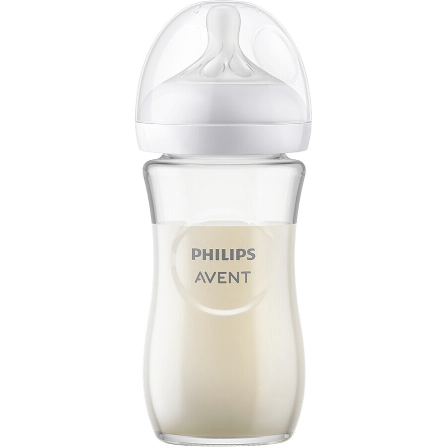 Philips Avent Natural Response Biberon de sticlă 240 ml, 1m+