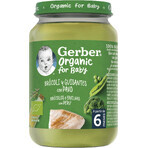 Gerber broccoli organic cu mazăre și curcan 190 g