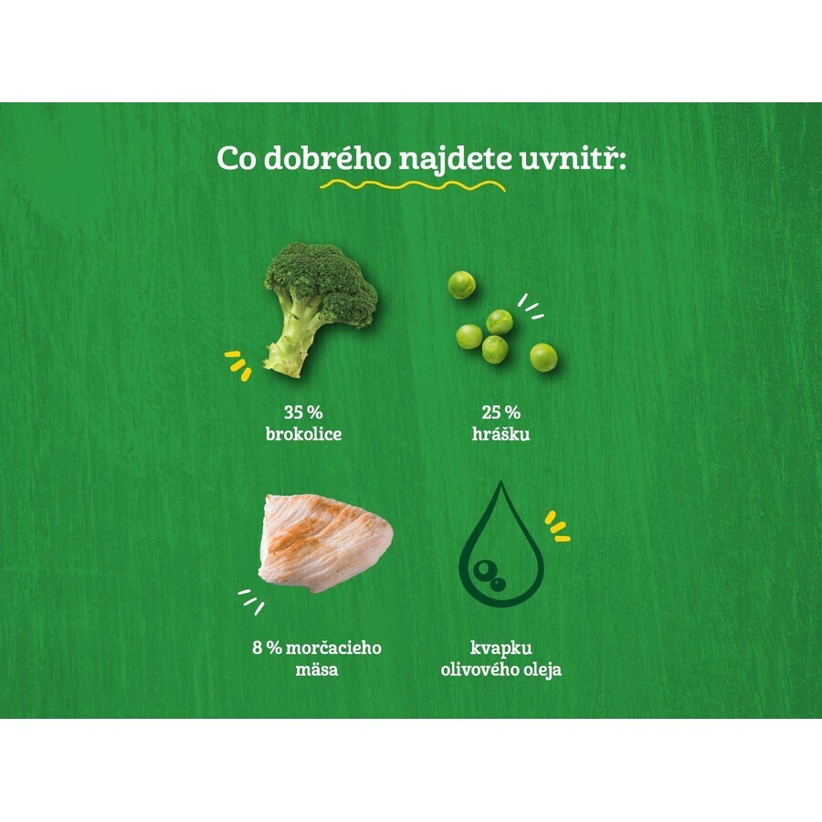 Gerber broccoli organic cu mazăre și curcan 190 g