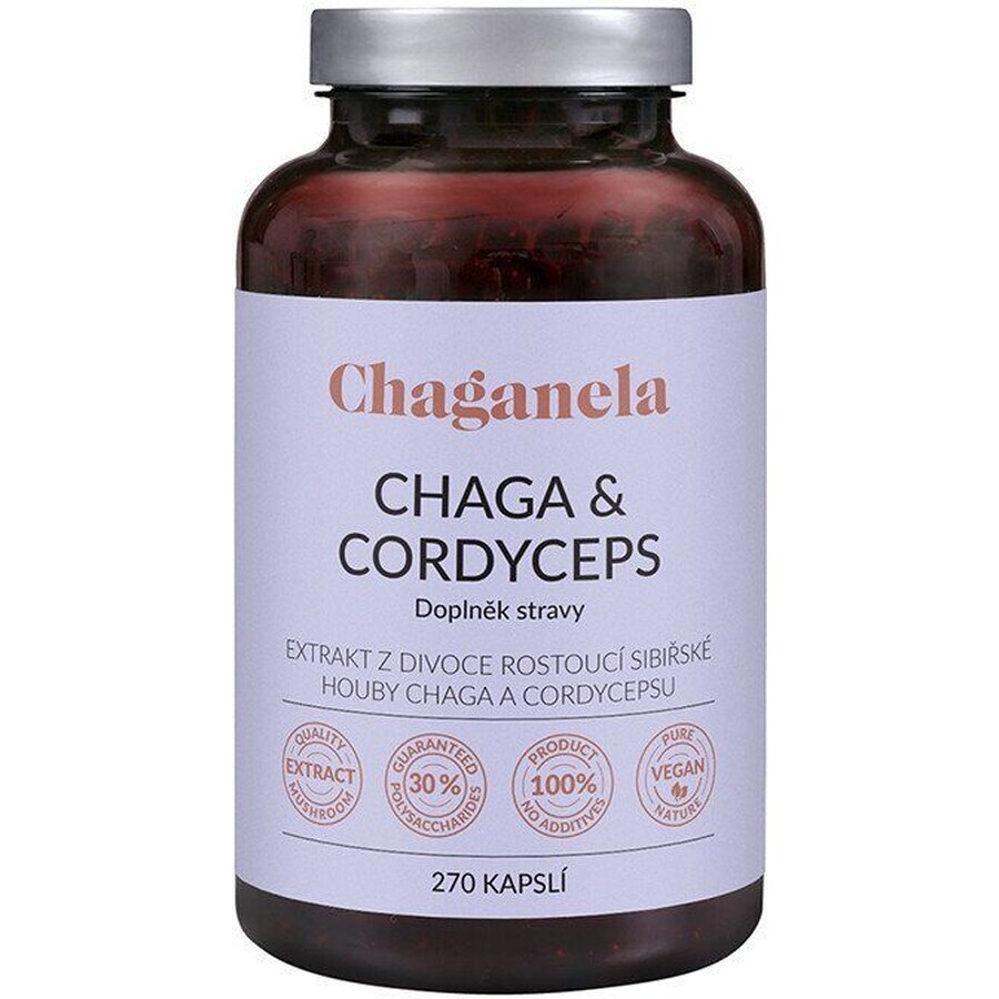 Chaganela Chaga Extrakt mit Cordyceps 270 Kapseln