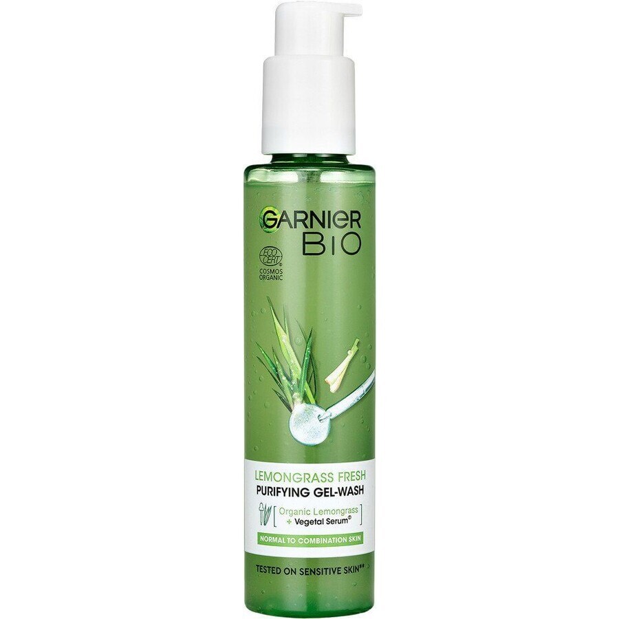 Garnier BIO Gel limpiador intensivo con aceite esencial de lemongrass y aloe vera 150 ml