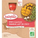 Babybio doypack kiwi, mango, leche de coco 4 x 90 g