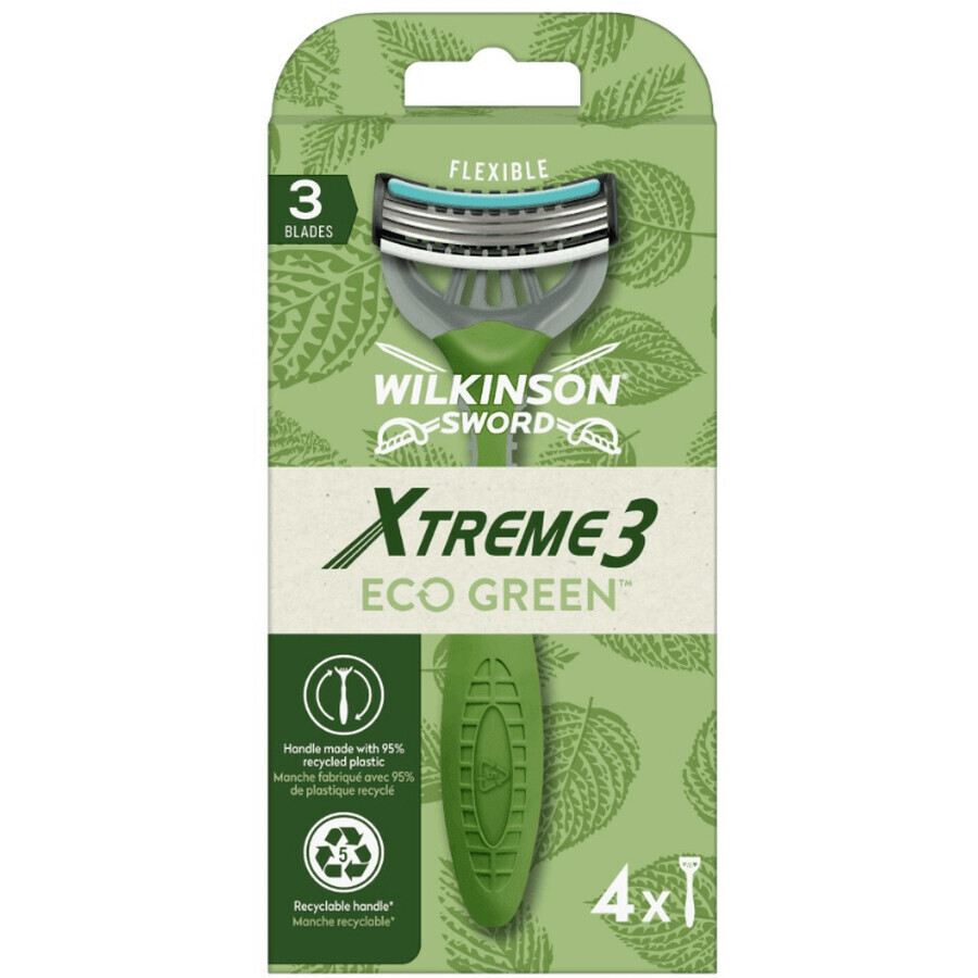 Wilkinson Sword Xtreme3 ECO disposable green shaver 4 pieces