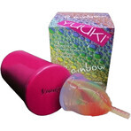 Cupa menstruală Yuuki Rainbow Small Soft, inclusiv cupa de sterilizare