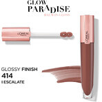 L'Oréal Paris Brillant Signature Glow Paradise Lipgloss 414 Escalate, 7 ml