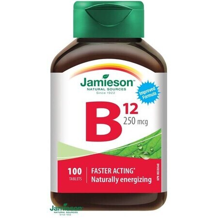 Jamieson Vitamin B12 Cyanocobalamin 250 µg 100 tbl. 100 tablets