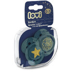 LOVI Ciuccio in silicone Dynamic Stardust 0 - 3 mesi - verde 2 pz.