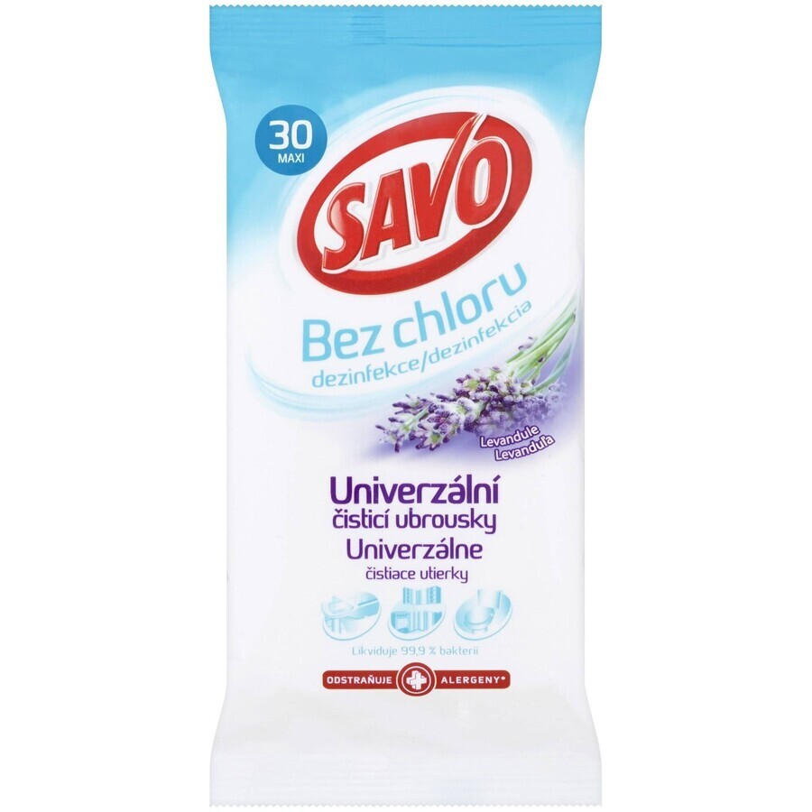 Savo Lavender Disinfecting Cleaning Wipes 30 pieces