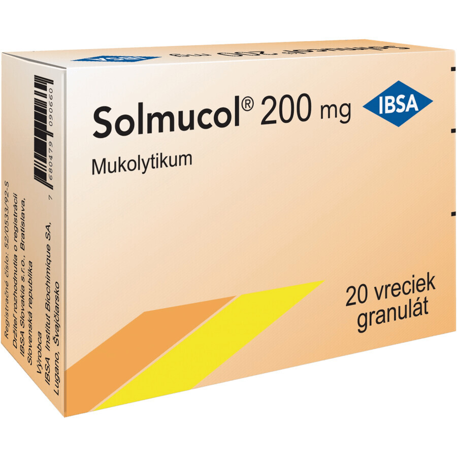 Solmucol 200 mg granule 20 pcs