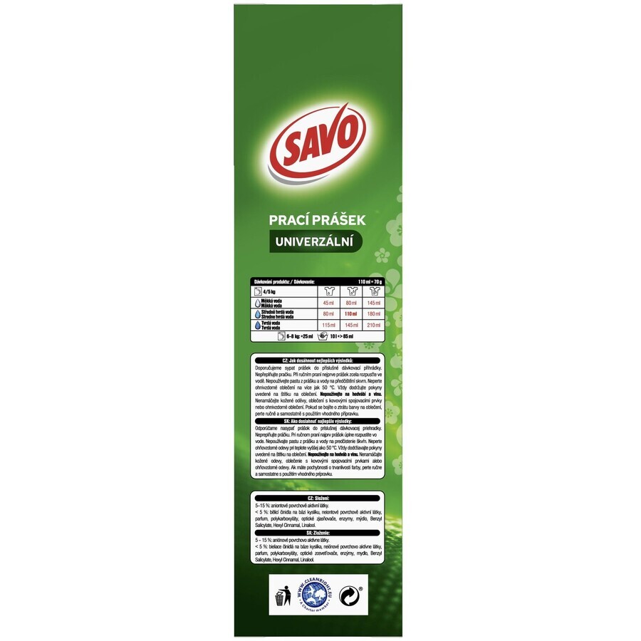 Savo Universal washing powder 3.29 kg