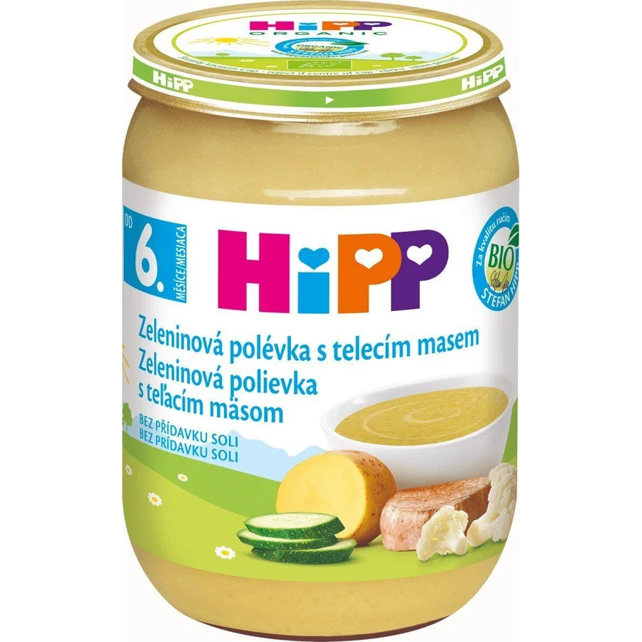 HiPP Organic Soupe de légumes au veau 190 g