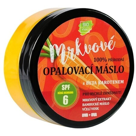 Vivaco Karotten-Sonnenschutzbutter mit Beta-Carotin SPF6, 150 ml